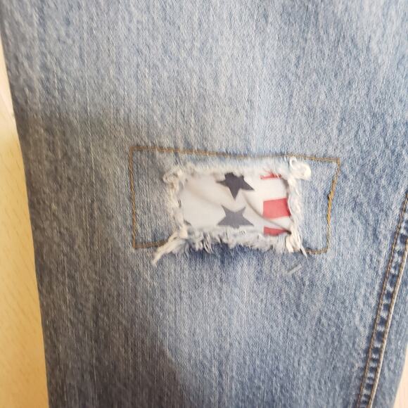 Tommy Jeans Tommy Hilfiger Vintage denim medium wash raw hem size 7 - Picture 6 of 9